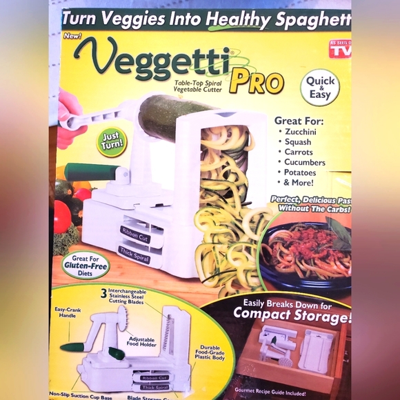 As Seen On TV Other - Veggetti Pro - Spiral Vegetable Slicer Gently Used in Original Box